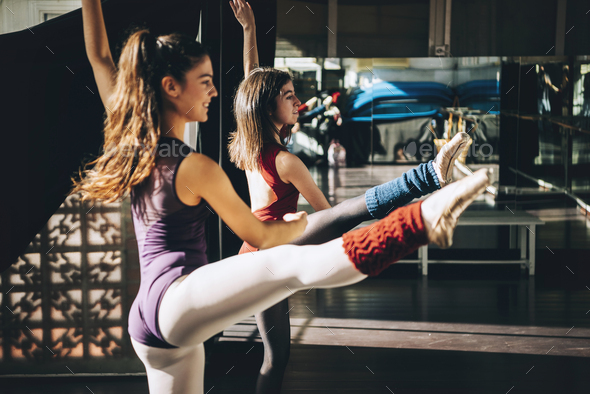 Dancers of ballet training together Stock Photo by ADDICTIVE_STOCK