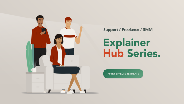 Explainer Hub - Support / Freelance / SMM Product Promo template preview