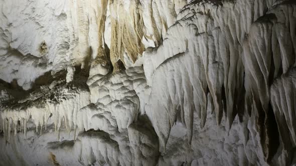 Natural underground space wall and ceiling  decorations 3840X2160 UltraHD tilting  footage - Slow ti alt