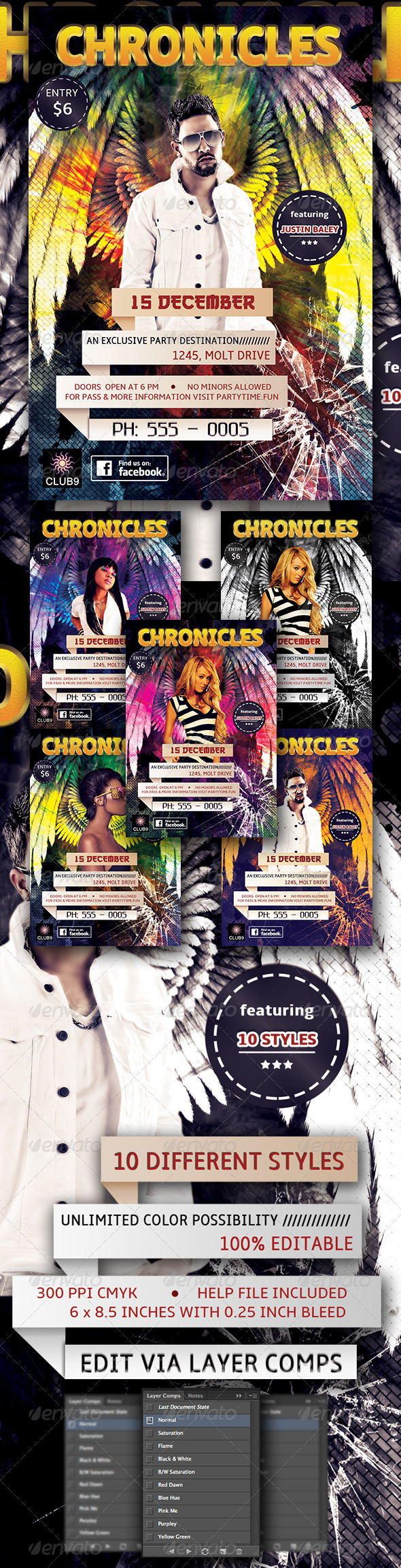 Chronicles Flyer - Clubs & Parties Events