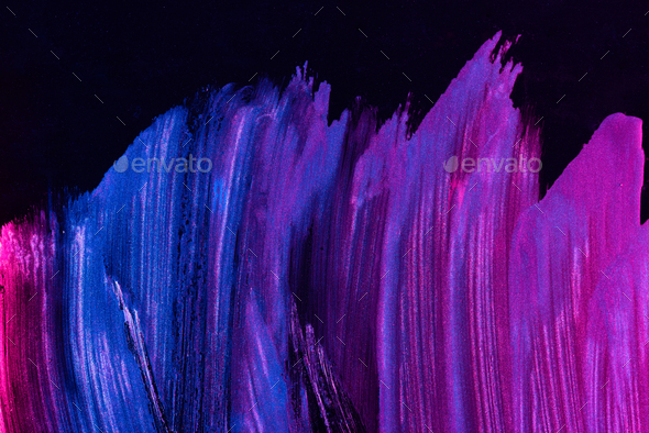 Smears of neon paint - Stock Photo - Images