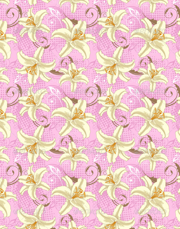 Seamless with Lily - Patterns Decorative