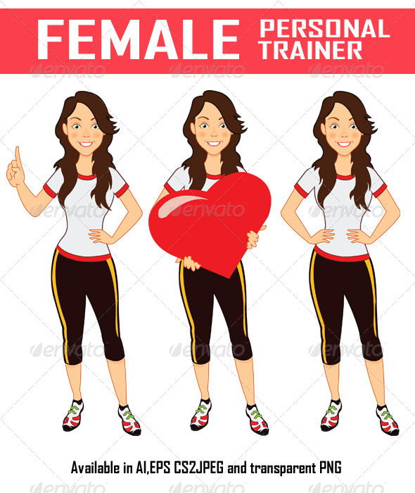 Female Personal Trainer - People Characters