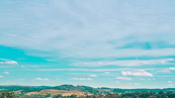 Flight through the clouds of paradise 4k timelapse video without birds and in