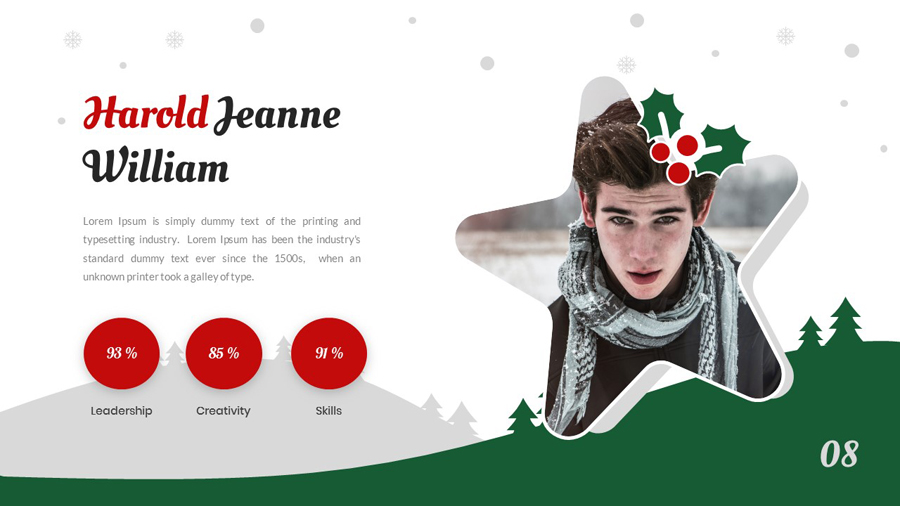 Natalia - Christmas Themed PowerPoint Template, Presentation Templates