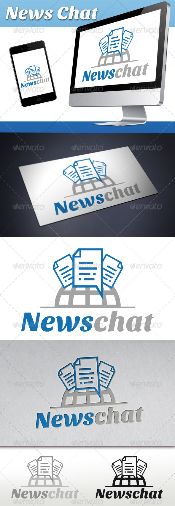 News Chat Logo - Objects Logo Templates