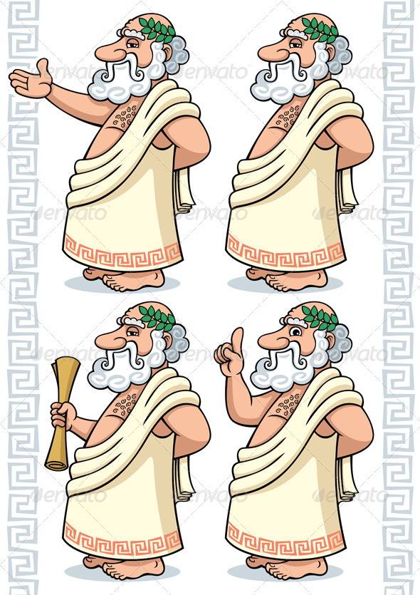 Greek Philosopher - Characters Vectors