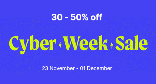 Cyber Week 30-50% Sale - 2021