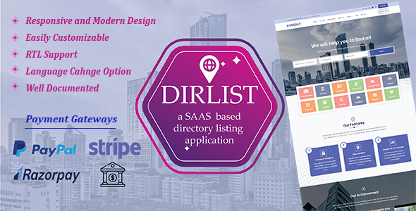 DirList – Complete Business Directory and Listing Script (SaaS)