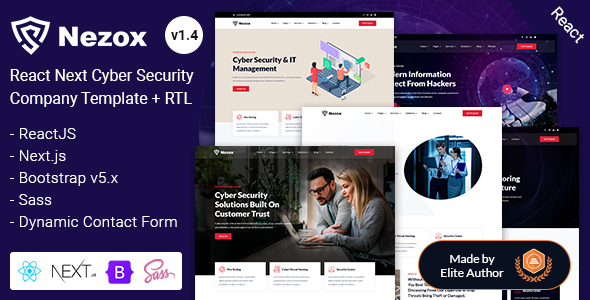 Special Nezox - Cyber Security Company React Next Template