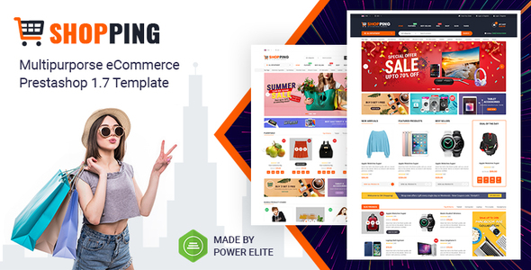 Shopping – Clean Multipurpose Responsive PrestaShop 1.7 eCommerce Theme with Mobile Layout Supported