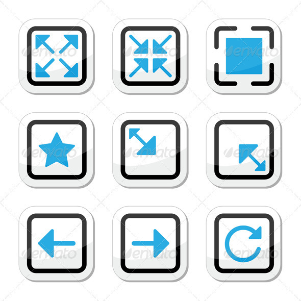 Web page screen size icons set - Web Elements Vectors