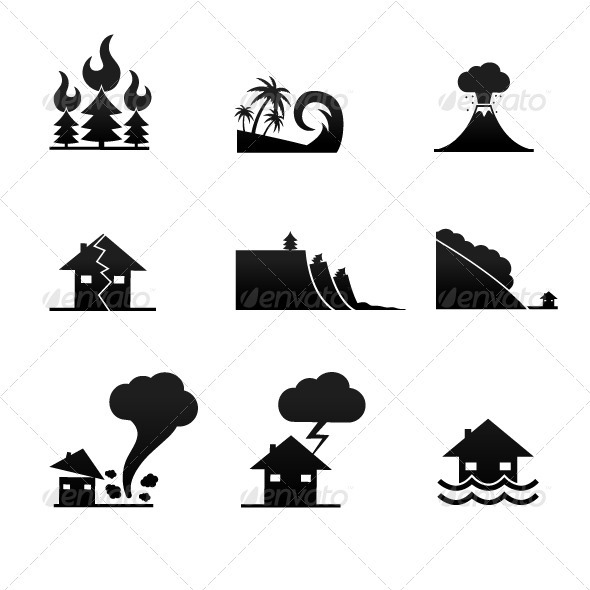 Natural Disaster Icons - Nature Conceptual