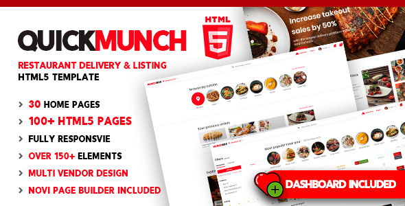 Marvelous Quickmunch | Food Delivery HTML5 Template