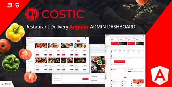 Wonderful Costic | Food Admin Dashboard Angular Template