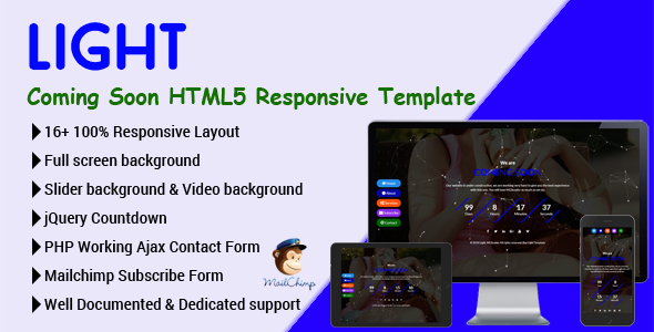 Light - Coming Soon HTML5 Responsive Template