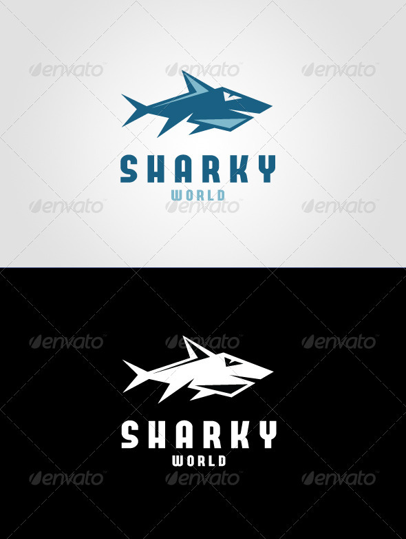 Sharky World Logo Template - Animals Logo Templates