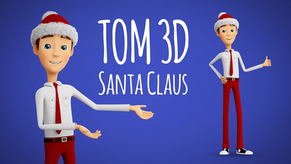 Tom 3D Santa Claus - Christmas Product Promotion 4K