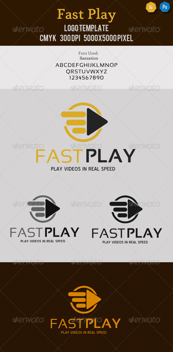 Fast Play Media Logo - Symbols Logo Templates