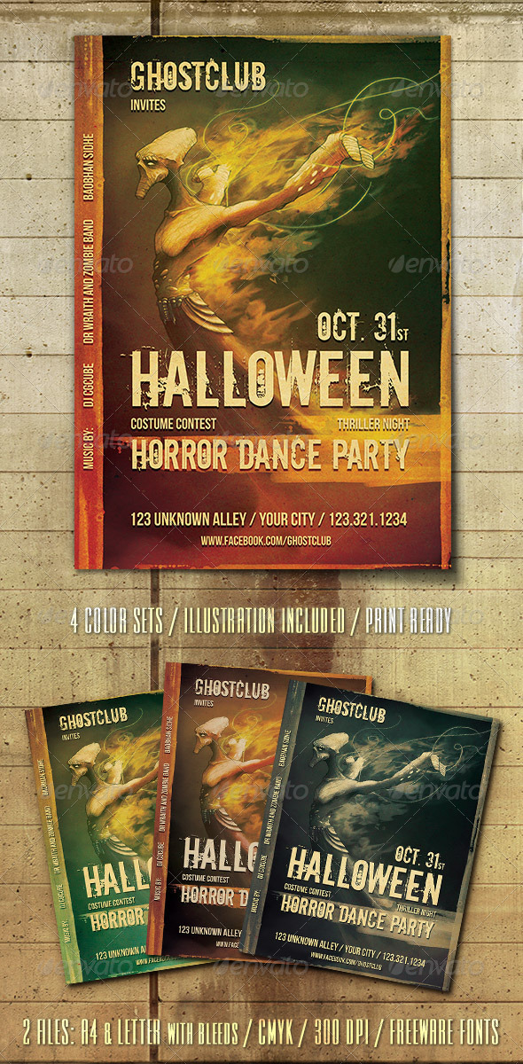 Halloween Party Flyer Template - Clubs & Parties Events