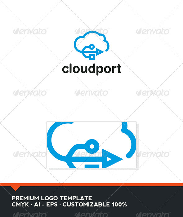 Cloud Port 2 Logo Template - Objects Logo Templates