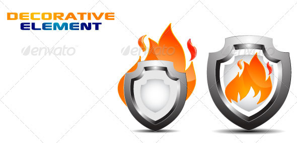 FireShield Decorative Element Vector - Objects Vectors