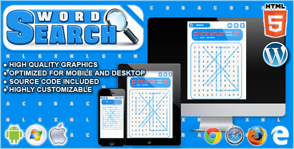 Word Search - HTML5 Word Game by codethislab | CodeCanyon
