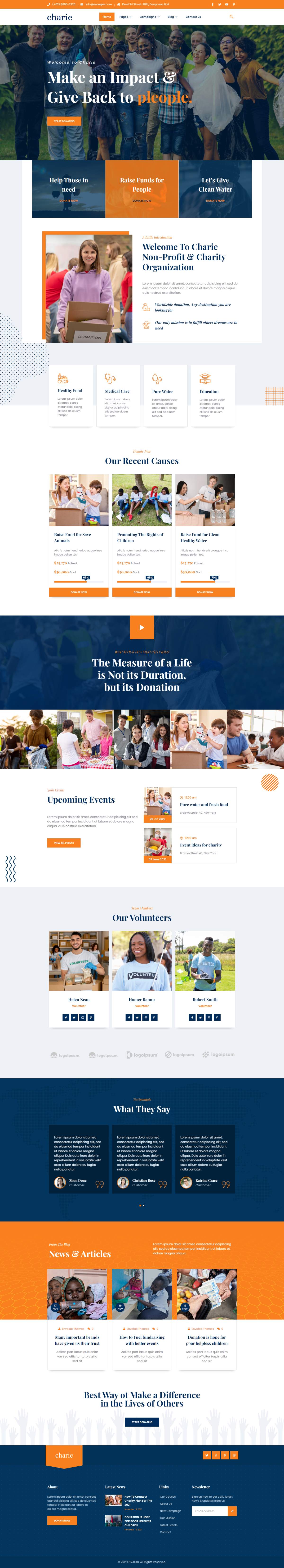 Charie - Charity NonProfit Elementor Template Kit by envalab | ThemeForest