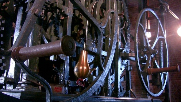 Wheels and Gears of Vintage Tower Clock