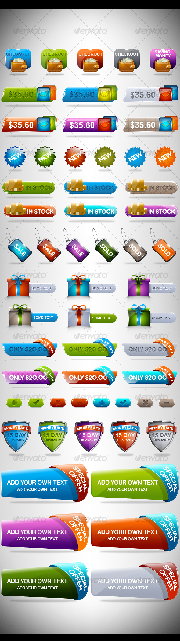 Rainbow Sale Set 2 - Web Elements
