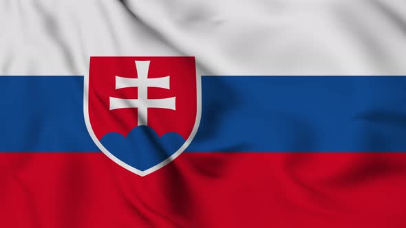 Slovakia flag seamless waving animation