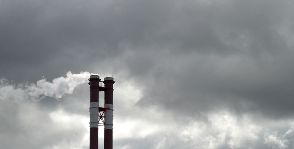 Chimneys Of A Power Station