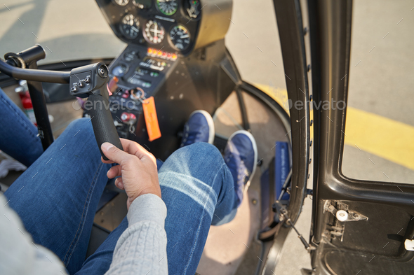 Responsibility of being in control of helicopter levers