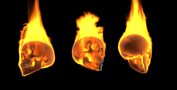 Flamming skull