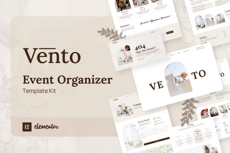 Vento - Event Organizer Elementor Template Kit
