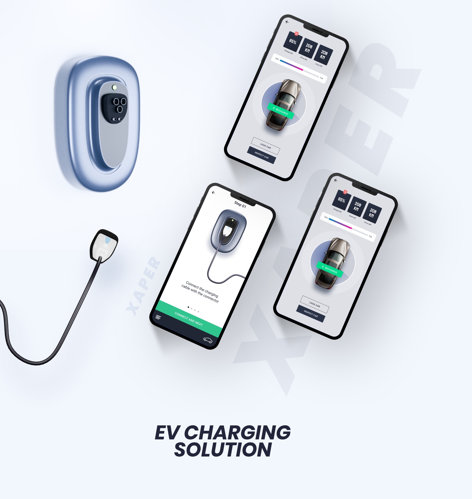 XAPERElectric Vehicle Charging App Adobe XD Design Free Download