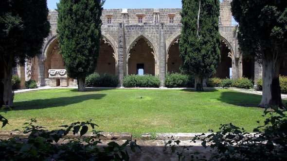 Inner Yard Of Bellapais Abbey, Kyrenia, Cyprus 