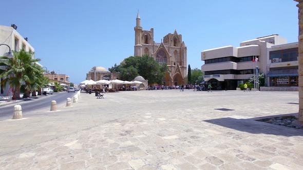 Ancient Gothic Cathedral Now Mosque In Famagusta