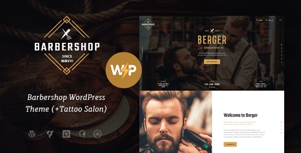 Berger | Barbershop and Hairdresser + Tattoo Salon WordPress Theme