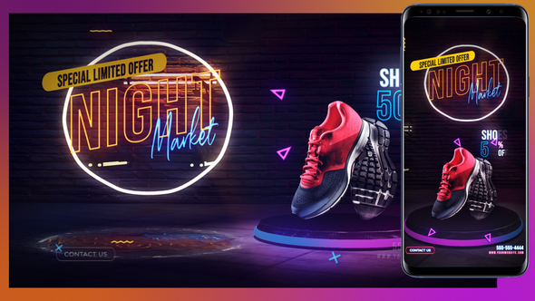 Neon Sales Product Promo template preview
