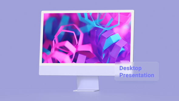 Colorful Display - Website Desktop Mock-Up Presentation Product Promo template preview