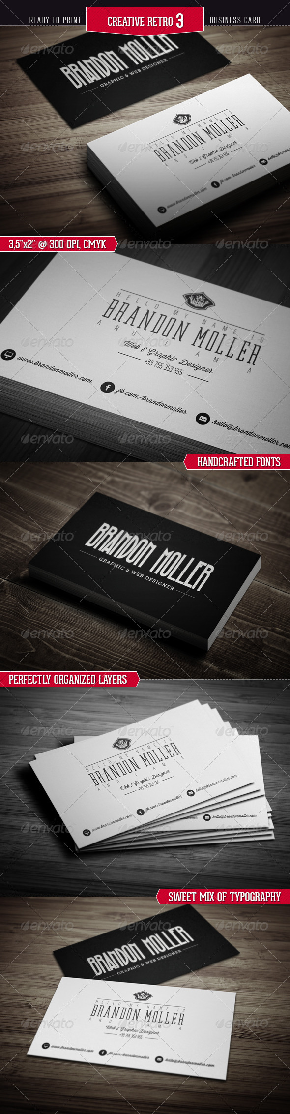 Creative Retro Business Card 3 - Creative Business Cards