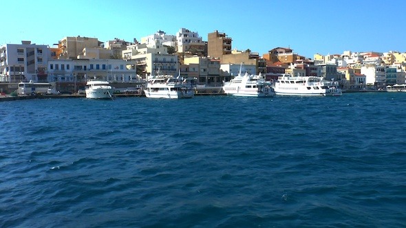 Port Of Touristic City Agios Nikolaos, Crete