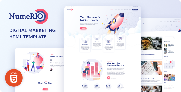 Numerio - Digital Marketing Landing Page HTML Template