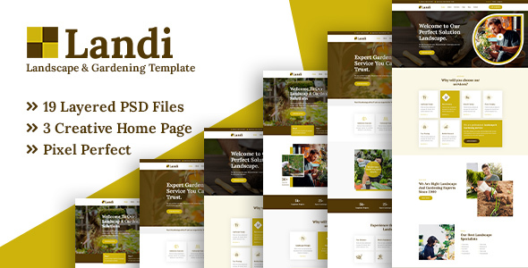 Landi - Landscape Gardening PSD Template