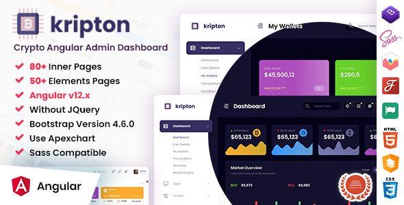 Kripton - Crypto Admin Angular Dashboard Template