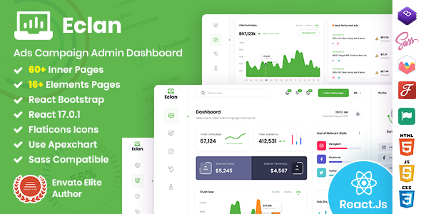Special Eclan - Ads Campaign React Admin Dashboard