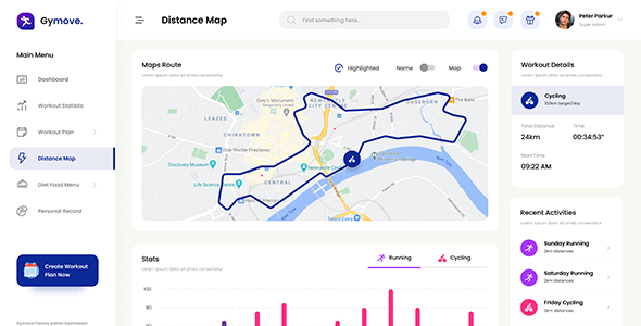 Gymove - Fitness Admin Dashboard Bootstrap HTML Template by DexignZone