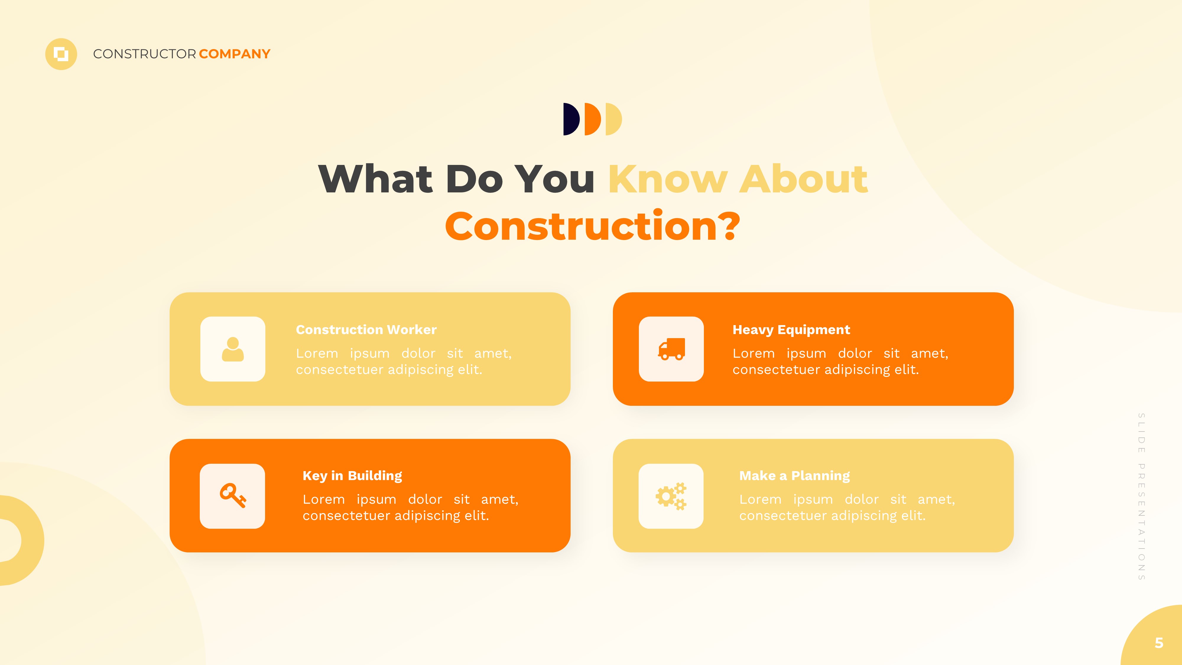 Constructor - Construction & Industrial Google Slides Template ...