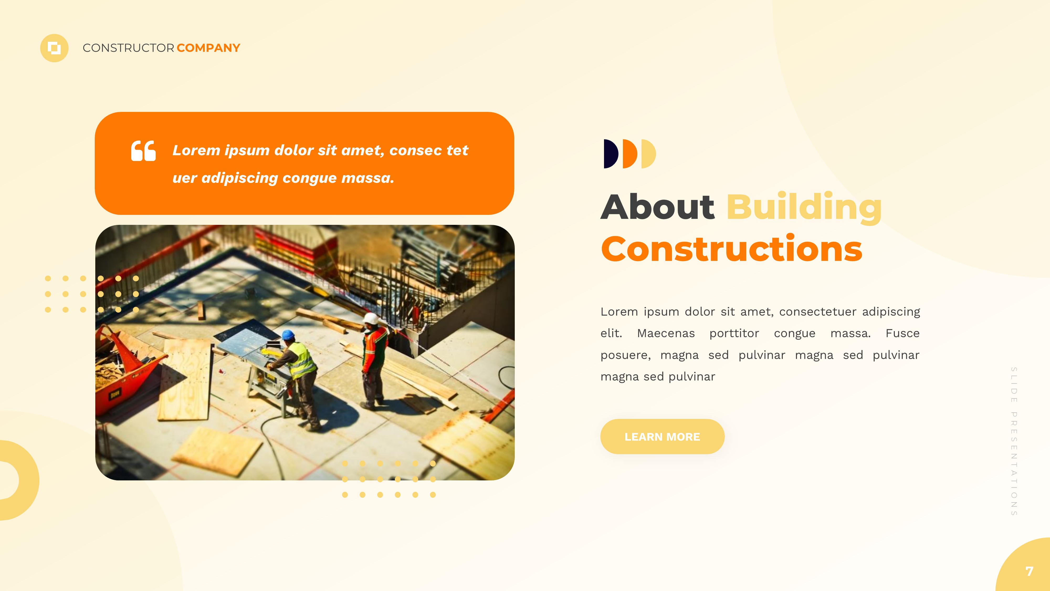 Constructor - Construction & Industrial Google Slides Template ...